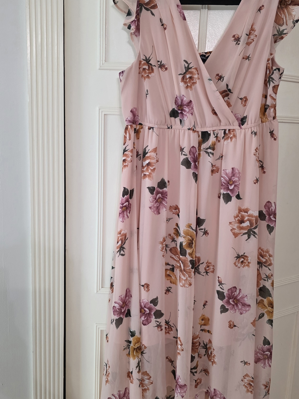 torrid pink floral high low dress